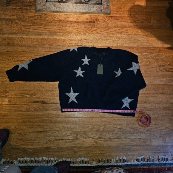 NWT ALLSAINTS Star Jumper Navy / White Size L - Picture 10 of 10